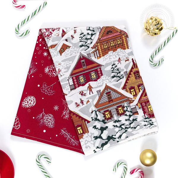 Изображение товара Полотенце АртПостель Новогодняя ночь из рогожки (50x70)