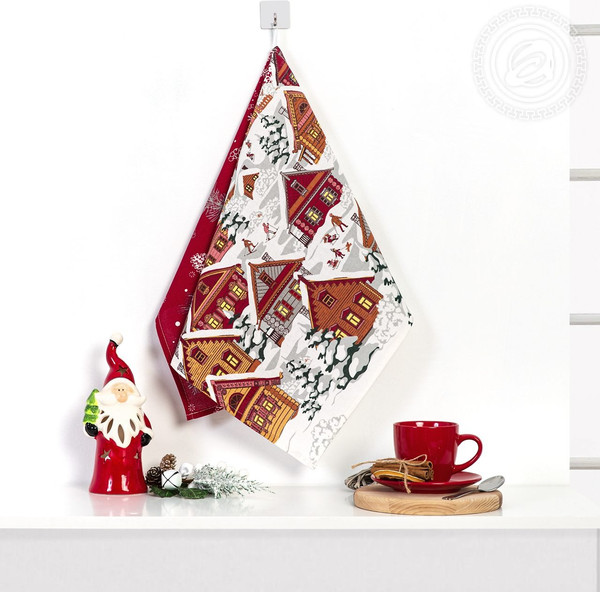 Изображение товара Полотенце АртПостель Новогодняя ночь из рогожки (50x70)