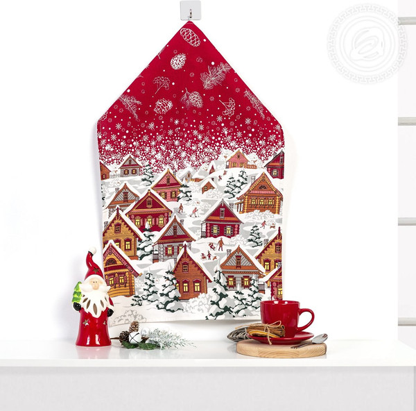 Изображение товара Полотенце АртПостель Новогодняя ночь из рогожки (50x70)