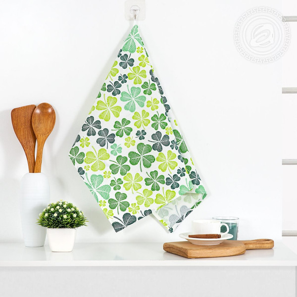 Изображение товара Полотенце АртПостель Клевер из рогожки (50x70)