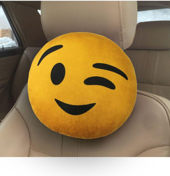 Изображение товара Подушка для автомобиля MATEX Emoji. Smile, Подмигивание / 26-815 (желтый/черный)