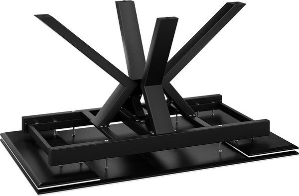 Изображение товара Обеденный стол ТриЯ Дерби Тип 1  (черный муар/керамика матовая белый мрамор)