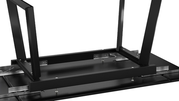 Изображение товара Обеденный стол ТриЯ Стоун Тип 1 (черный муар/керамика матовая черный мрамор)