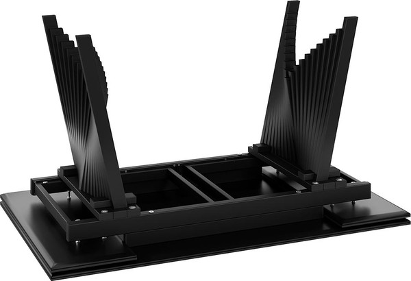 Изображение товара Обеденный стол ТриЯ Шелдон Тип 1 (черный муар/керамика матовая черный мрамор)