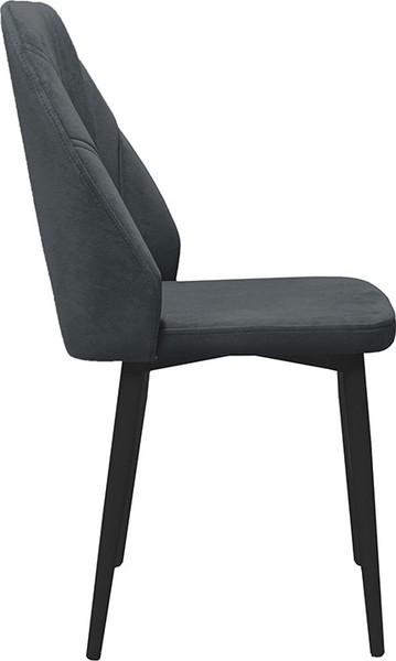 Изображение товара Стул ТриЯ Капри конус Т2 исп.2 (черный муар/велюр темно-серый)