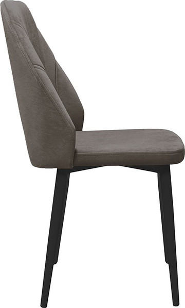 Изображение товара Стул ТриЯ Капри конус Т2 исп.2 (черный муар/велюр серо-коричневый)