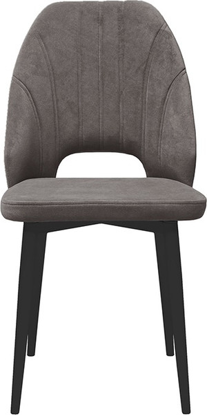 Изображение товара Стул ТриЯ Капри конус Т2 исп.2 (черный муар/велюр серо-коричневый)