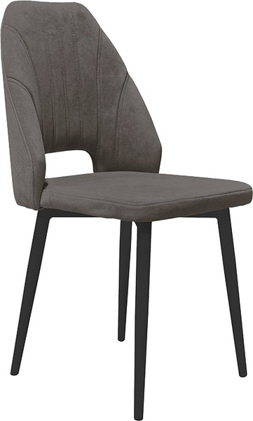 Изображение товара Стул ТриЯ Капри конус Т2 исп.2 (черный муар/велюр серо-коричневый)