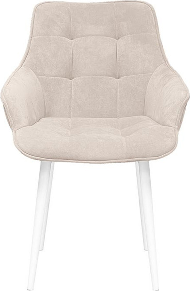 Изображение товара Стул ТриЯ Шато конус Т2 (белый муар/велюр бежевый)