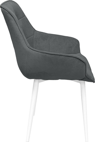 Изображение товара Стул ТриЯ Шато конус Т2 (белый муар/велюр темно-серый)