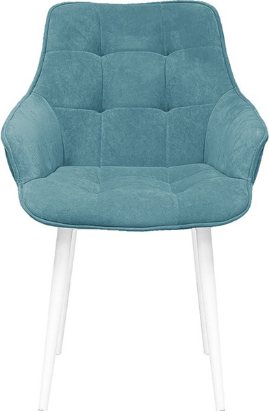 Изображение товара Стул ТриЯ Шато конус Т2 (белый муар/велюр бирюзовый)
