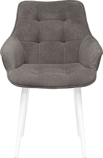 Изображение товара Стул ТриЯ Шато конус Т2 (белый муар/велюр серо-коричневый)