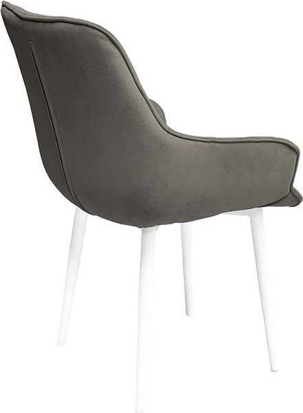 Изображение товара Стул ТриЯ Шато конус Т2 (белый муар/велюр серо-коричневый)