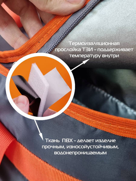 Изображение товара Термосумка MATEX Termo / 00-068 (оранжевый/серый)