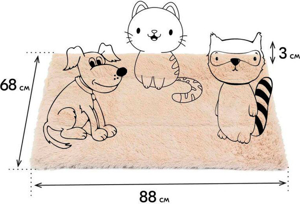 Изображение товара Подстилка для животных MATEX Pet Plush / 55-761 (бирюзовый/серо-голубой)