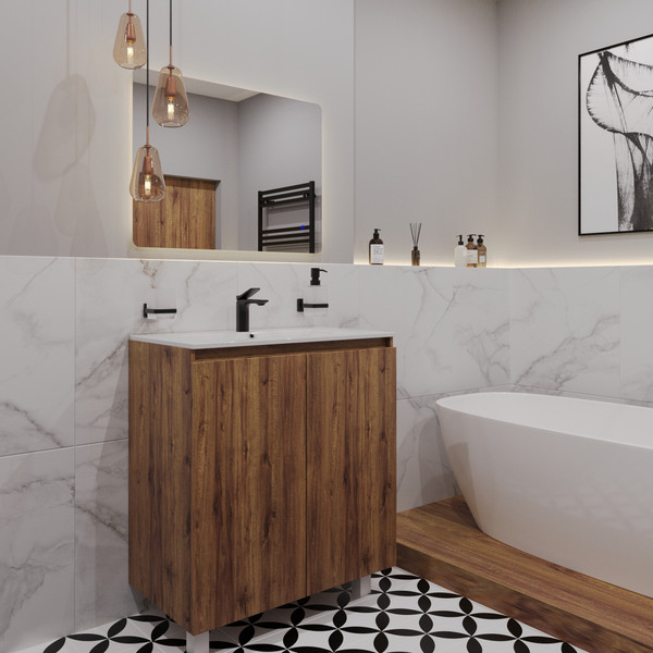 Изображение товара Тумба с умывальником ЗОВ Монови 70 / M70LA0LAS-OL70 (аттик)