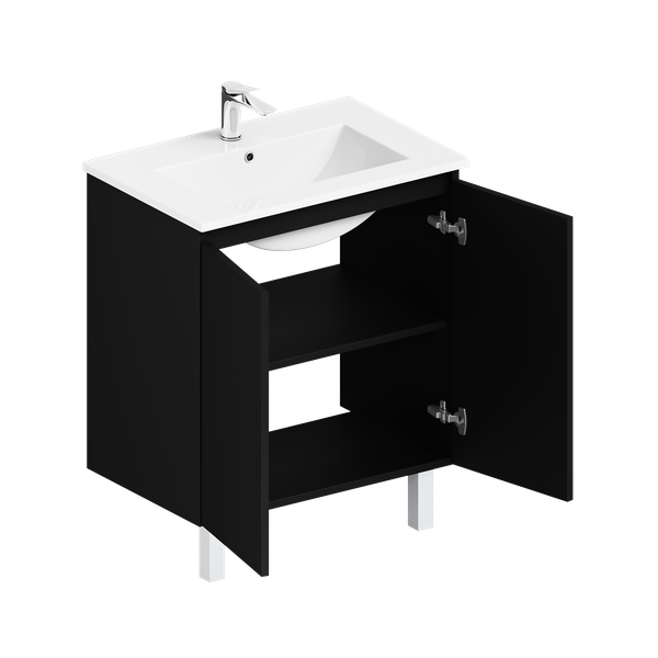 Изображение товара Тумба с умывальником ЗОВ Монови 70 / M70LG0LGS-OL70 (антрацит)