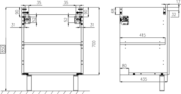 Изображение товара Тумба с умывальником ЗОВ Монови 70 / M70LW0LWS-OL70 (белый)