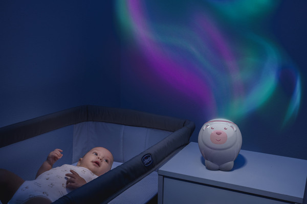 Изображение товара Ночник Chicco Полярный мишка Проектор / 00011558100000 (розовый)