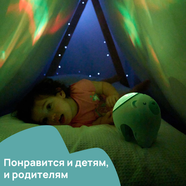 Изображение товара Ночник Chicco Полярный мишка Проектор / 00011558100000 (розовый)