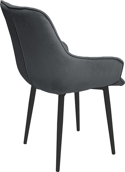 Изображение товара Стул ТриЯ Шато конус Т2 (черный муар/велюр темно-серый)