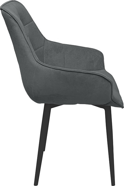 Изображение товара Стул ТриЯ Шато конус Т2 (черный муар/велюр темно-серый)