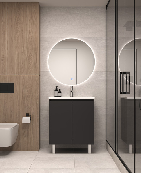 Изображение товара Тумба под умывальник ЗОВ Монови 70 / M70LG0LGS-LDSPG (антрацит)