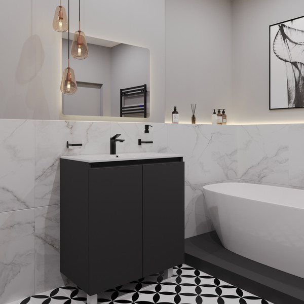 Изображение товара Тумба под умывальник ЗОВ Монови 70 / M70LG0LGS-LDSPG (антрацит)