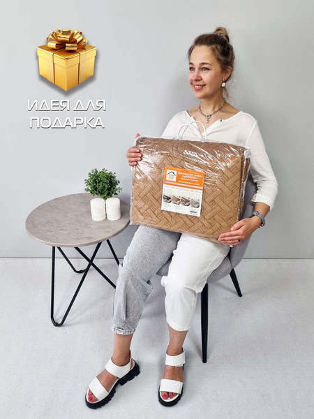 Изображение товара Комплект накидок на диван MATEX Дивандек / 64-442 (светло-коричневый, 3шт)