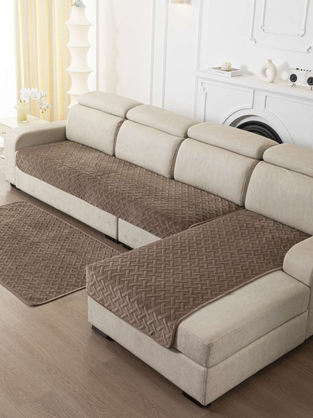 Изображение товара Комплект накидок на диван MATEX Дивандек / 64-459 (серо-коричневый, 3шт)