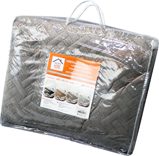 Изображение товара Комплект накидок на диван MATEX Дивандек / 64-466 (светло-серый, 3шт)