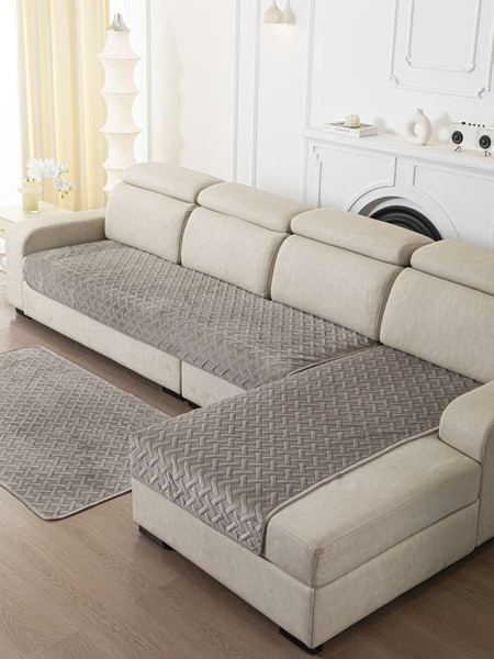 Изображение товара Комплект накидок на диван MATEX Дивандек / 64-466 (светло-серый, 3шт)