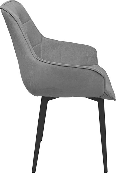 Изображение товара Стул ТриЯ Шато конус Т2 (черный муар/велюр серый)