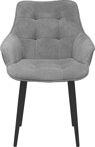 Изображение товара Стул ТриЯ Шато конус Т2 (черный муар/велюр серый)