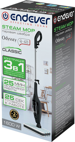 Изображение товара Пароочиститель Endever Odyssey Q-623 (черный)