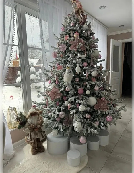 Изображение товара Ель искусственная National Tree Company Рождественская Премиум заснеженная / РД/ПР/ЗСН-210 (210см)