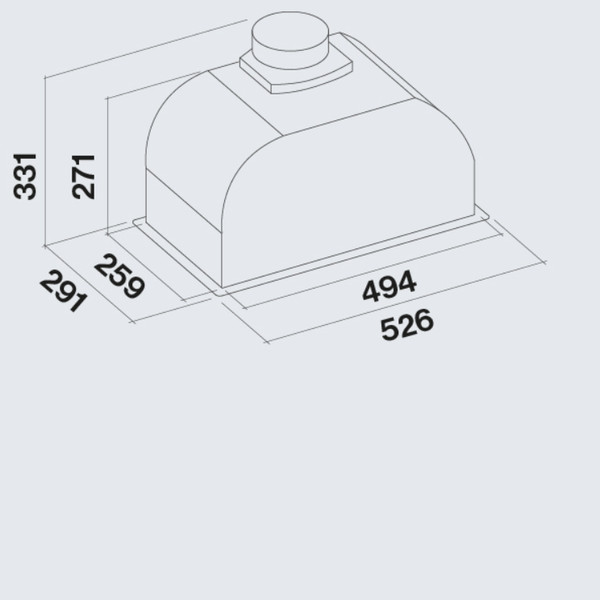 Изображение товара Вытяжка скрытая Falmec Gruppo Incasso Plus 50 / CGIW50.E26P2#EUB490F (белый)