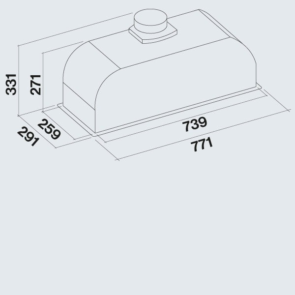 Изображение товара Вытяжка скрытая Falmec Gruppo Incasso Plus 70 / CGIW70.E26P2#EUN490F (черный)
