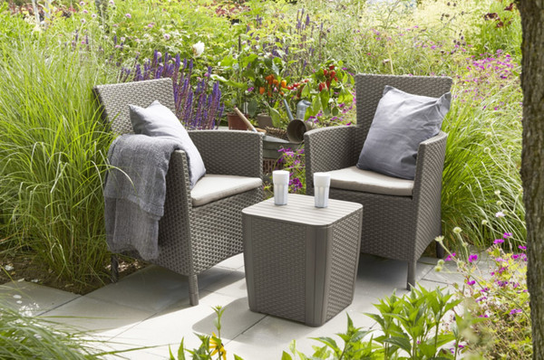 Изображение товара Комплект садовой мебели Keter Iowa Balcony / 224383 (капучино)