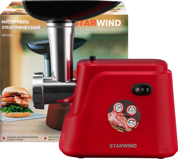 Изображение товара Мясорубка электрическая StarWind SMG3225 (красный)