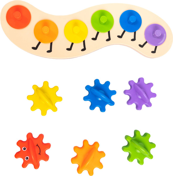 Изображение товара Сортер Baby Toys Сортер-шестеренки. Радужная гусеничка / 70005