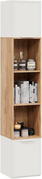 Изображение товара Шкаф ТриЯ Стелла Комбинированный Исп.2  (белый холст/белый жемчуг/яблоня беллуно)