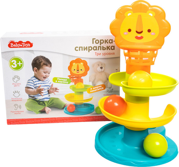 Изображение товара Развивающий игровой набор Baby Toys Горка-спиралька. Три уровня / 70010