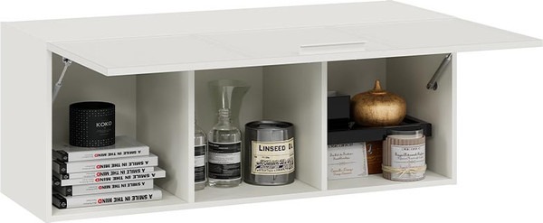 Изображение товара Шкаф ТриЯ Стелла Настенный (белый холст/белый жемчуг)