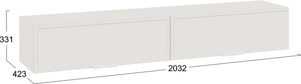 Изображение товара Шкаф ТриЯ Стелла Настенный Исп.2 (белый холст/белый жемчуг)