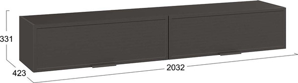 Изображение товара Шкаф ТриЯ Стелла Настенный Исп.2 (серый вулкан/фон серый)