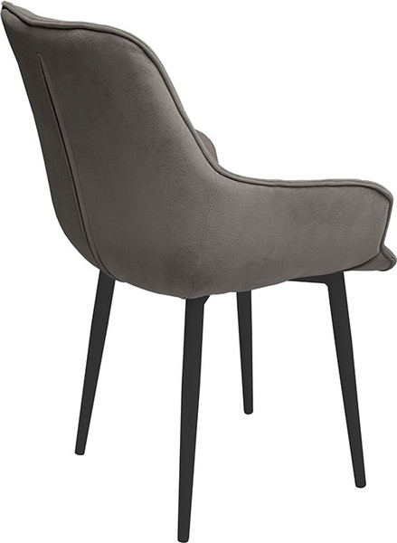 Изображение товара Стул ТриЯ Шато конус Т2 (черный муар/велюр серо-коричневый)