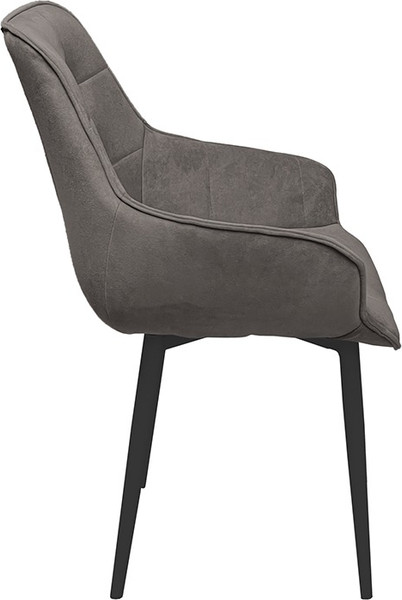 Изображение товара Стул ТриЯ Шато конус Т2 (черный муар/велюр серо-коричневый)