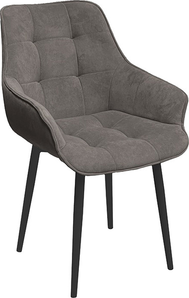 Изображение товара Стул ТриЯ Шато конус Т2 (черный муар/велюр серо-коричневый)