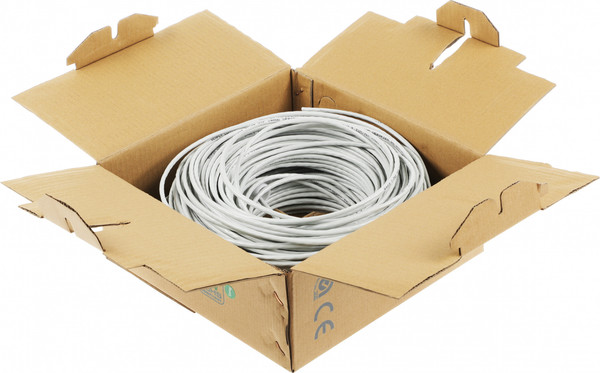 Изображение товара Кабель No Brand UTP 4 пары cat5E solid 0.5мм CCA (100м, серый)